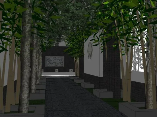 Sketchup别墅模型|别墅住宅群，中式风格