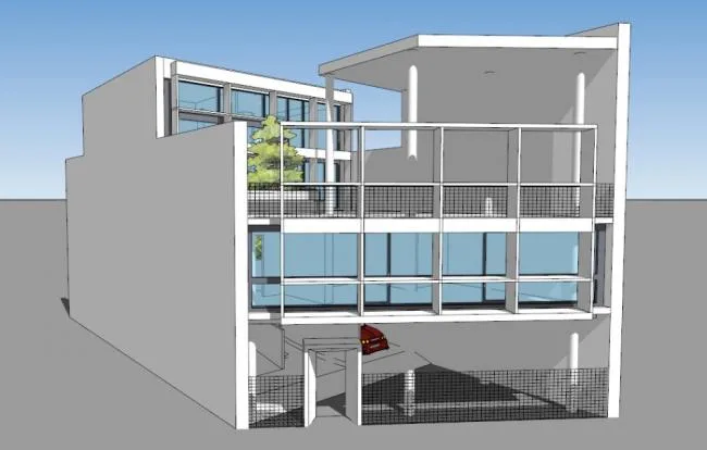 Sketchup别墅模型|库鲁切特住宅，别墅，现代风格