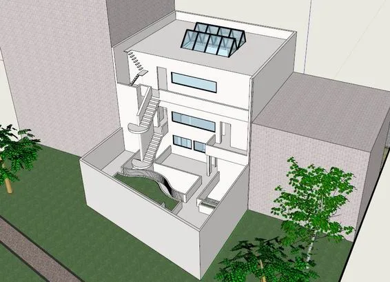 Sketchup别墅模型|普兰纳库斯住宅，别墅，现代风格