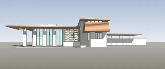 Sketchup别墅模型|戈登住宅，别墅，现代风格