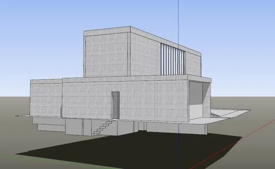 Sketchup别墅模型|安腾忠雄·lee住宅，别墅，现代风格