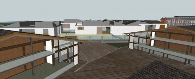 Sketchup商业模型|多层商业街，新中式风格