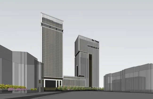 Sketchup办公模型|高层办公楼，酒店，商业裙房，现代风格
