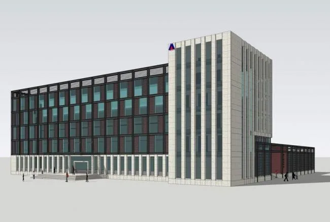 Sketchup办公模型|多层办公楼，厂区办公楼，现代风格