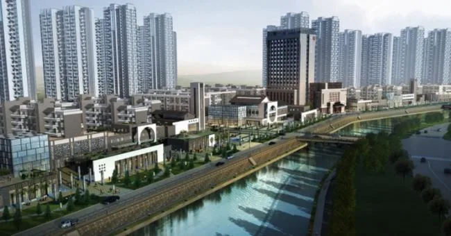 Sketchup住宅模型|高层住宅，居住建筑，徽派建筑，新中式风格，商业街，滨水景观