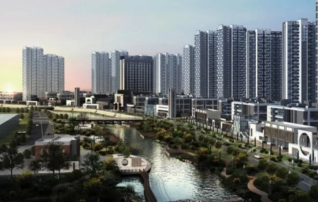 Sketchup住宅模型|高层住宅，居住建筑，徽派建筑，新中式风格，商业街，滨水景观