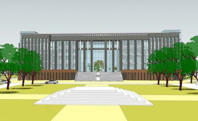 Sketchup办公模型|行政办公楼，多层政府办公楼，现代风格