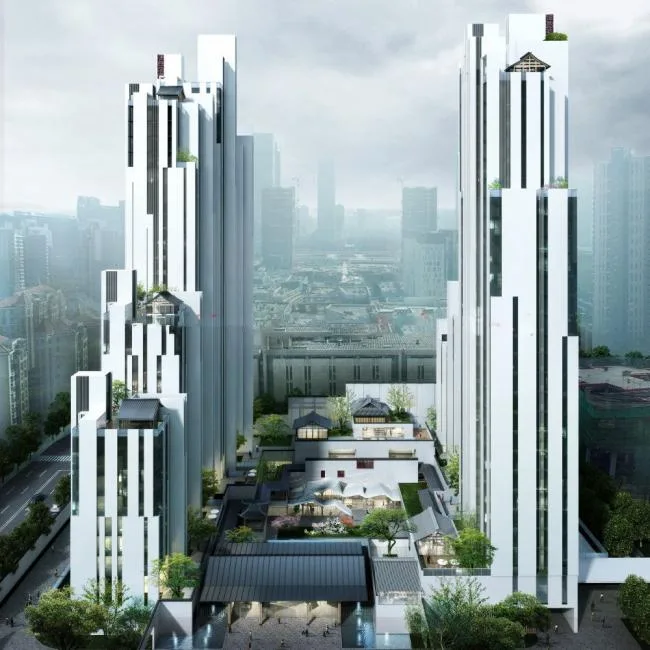 Sketchup住宅模型|超高层公寓，居住建筑，现代风格
