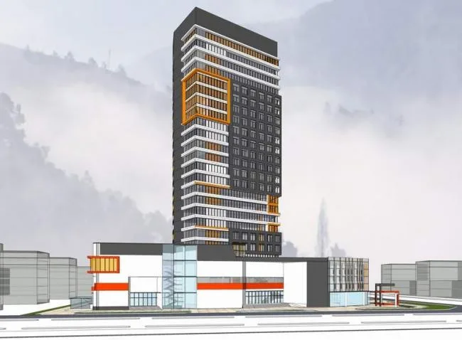 Sketchup办公模型|高层办公楼，现代风格，底商