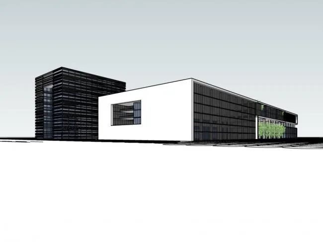 Sketchup办公模型|小高层办公楼，现代风格