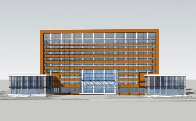 Sketchup办公模型|中高层办公楼，现代风格