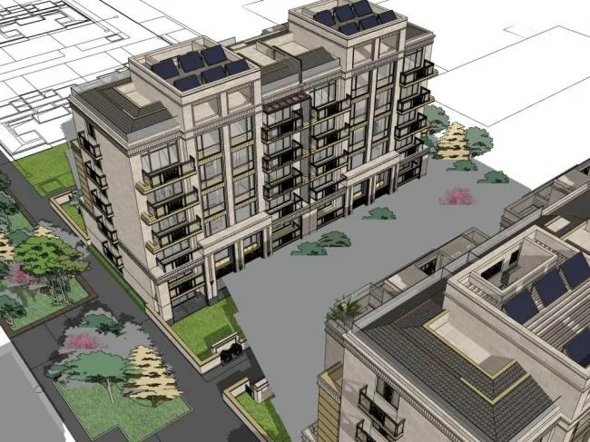 Sketchup住宅模型|多层住宅，居住建筑，现代风格