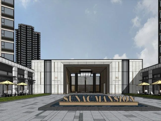 Sketchup住宅模型|高层住宅，居住建筑，现代风格