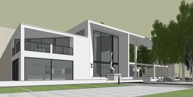 Sketchup商业模型|生态餐厅，商业建筑，现代风格