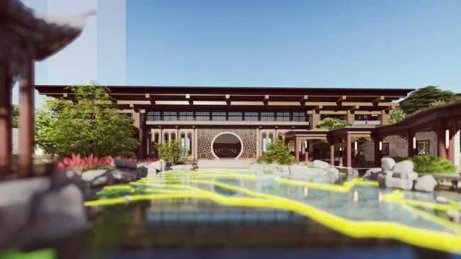 Sketchup住宅模型|合院，中式风格，商业，古建筑，娱乐，休闲设施