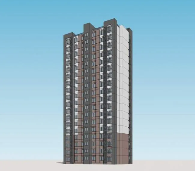Sketchup住宅模型|高层住宅，居住建筑，现代风格