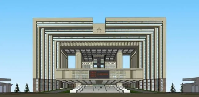 Sketchup办公模型|高层写字楼，政府军事行政机关办公楼，现代风格
