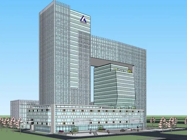 Sketchup办公模型|多层高层混合，办公写字楼，现代风格