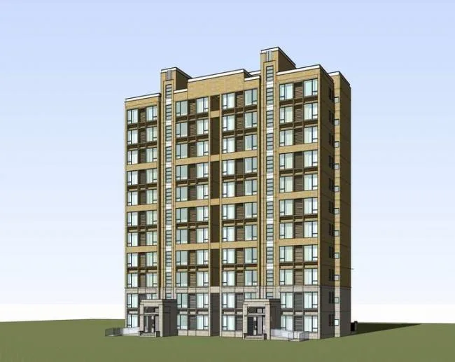 Sketchup住宅模型|中高层住宅，现代风格，居住建筑