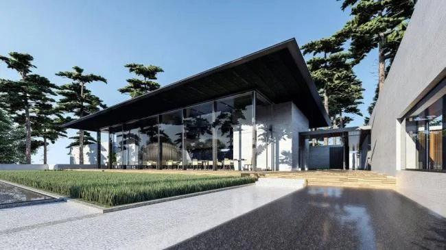 Sketchup商业模型|餐厅，新中式风格，商业建筑