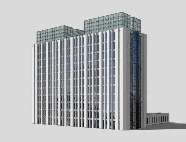 Sketchup办公模型|高层行政办公大楼，现代风格