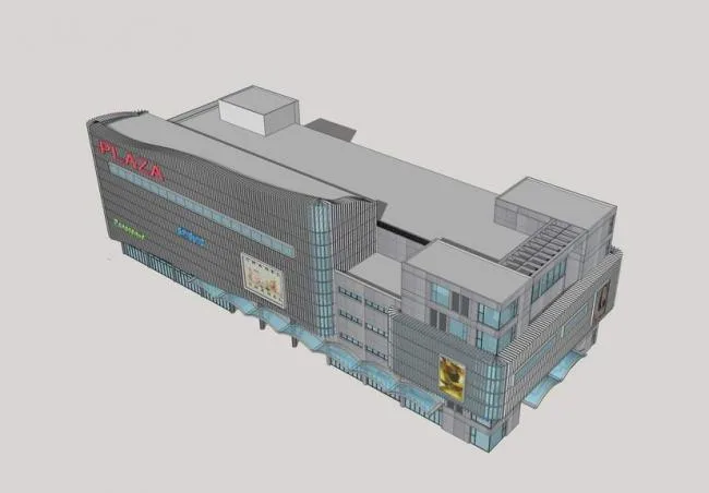 Sketchup商业模型|多层商业楼，现代风格