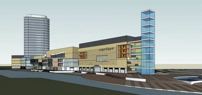 Sketchup商业模型|多层商场，商业建筑，现代风格