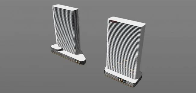 Sketchup办公模型|超高层酒店办公楼，写字楼，现代风格
