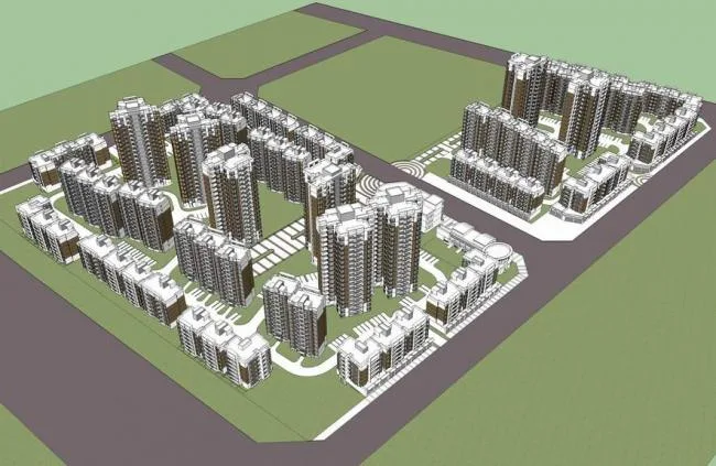 Sketchup住宅模型|高层住宅，小区，居住建筑，现代风格