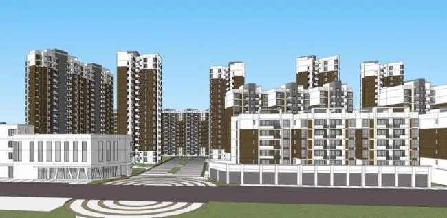 Sketchup住宅模型|高层住宅，小区，居住建筑，现代风格