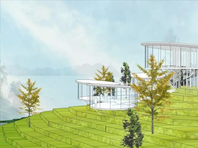 Sketchup商业模型|展示中心，现代风格，商业建筑