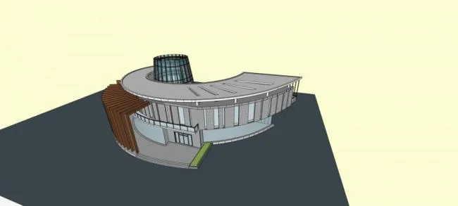 Sketchup商业模型|会所，商业建筑，现代风格