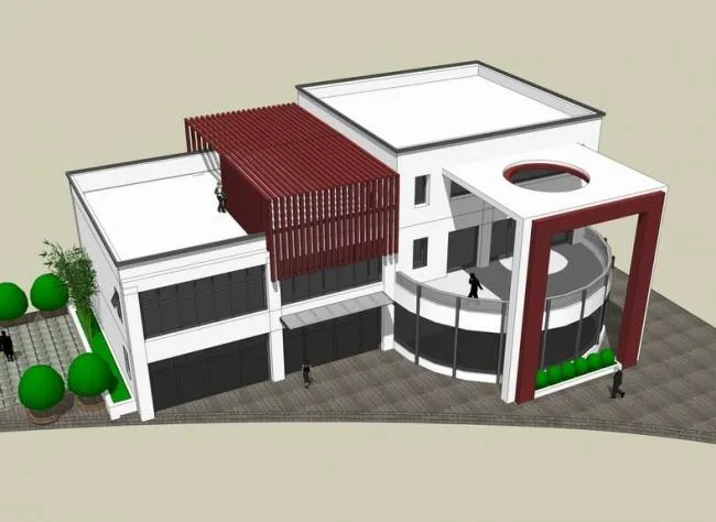 Sketchup住宅模型|多层住宅，农村自建房，别墅，现代风格，居住建筑