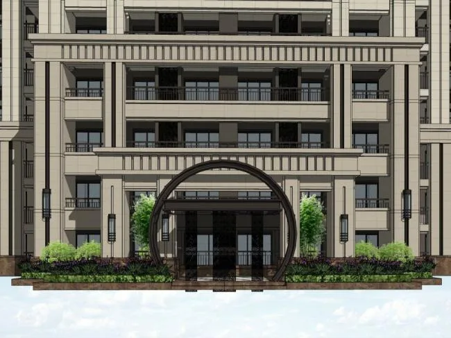 Sketchup住宅模型|高层住宅，现代风格，居住建筑