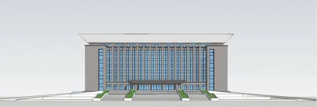 Sketchup办公模型|综合行政楼，办公，现代风格