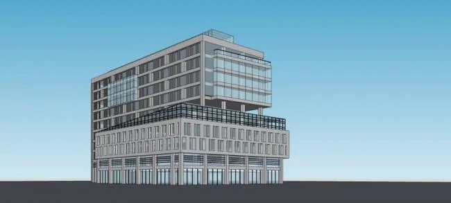 Sketchup办公模型|多层办公楼，写字楼，现代风格