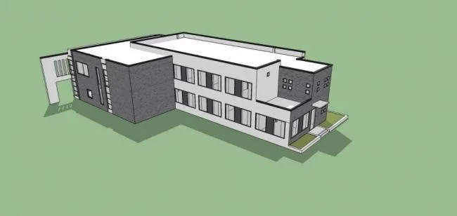 Sketchup商业模型|多层会所，商业建筑，新中式风格