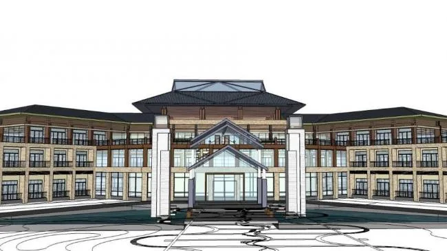 Sketchup住宅模型|新中式风格，多层别墅，联体公寓，居住建筑