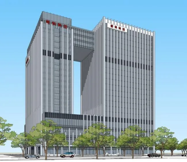 Sketchup办公模型|高层办公楼写字楼，现代风格