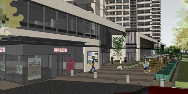 Sketchup住宅模型|高层住宅，底层商业，现代风格，居住建筑