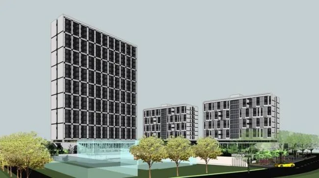 Sketchup住宅模型|多层高层混合，公寓楼，居住建筑，现代风格，住宅景观