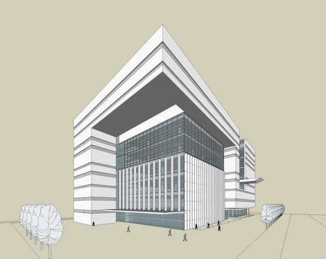 Sketchup办公模型|多层办公楼，现代风格