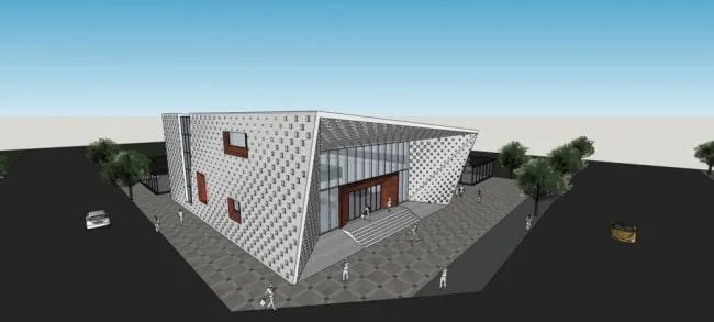 Sketchup商业模型|多层商业会所，现代风格，异形