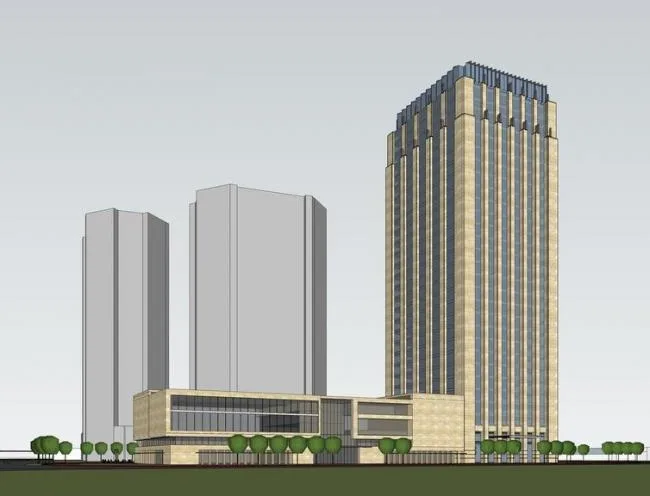 Sketchup办公模型|高层办公楼，现代风格