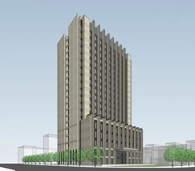 Sketchup办公模型|高层办公楼，新古典风格