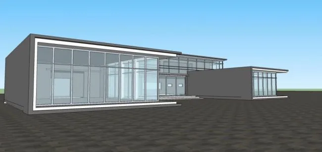 Sketchup商业模型|多层会所，商业建筑，现代风格