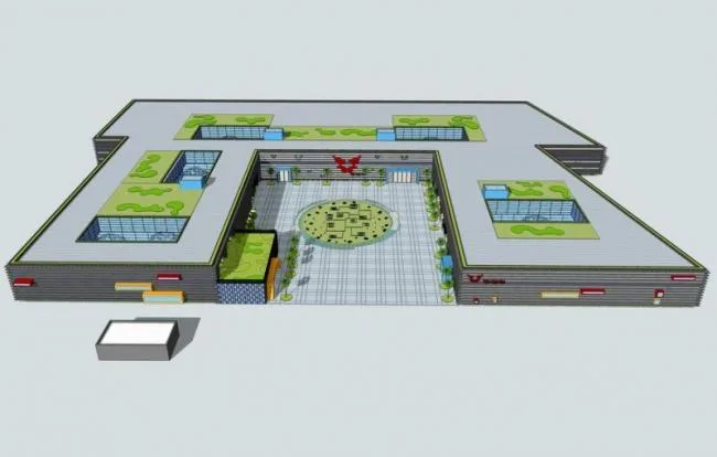 Sketchup办公模型|多层小型办公楼，现代风格