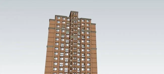 Sketchup住宅模型|超高层住宅楼，居住建筑，欧式古典风格