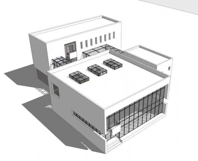 Sketchup办公模型|多层小型办公楼，现代风格