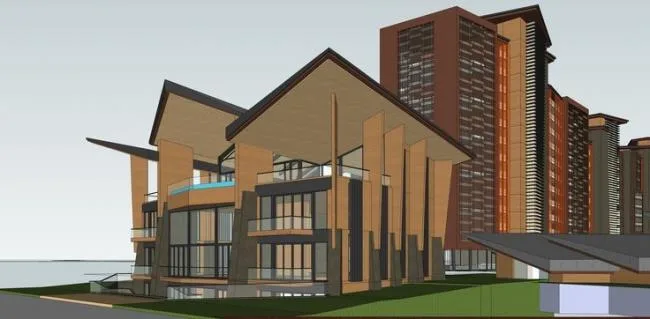 Sketchup住宅模型|小高层住宅小区，居住建筑，现代风格